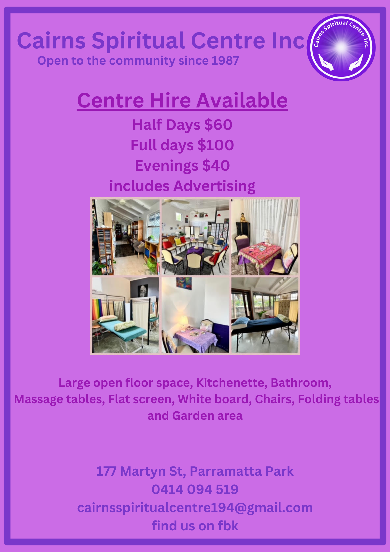 Cairns Spiritual Centre Program