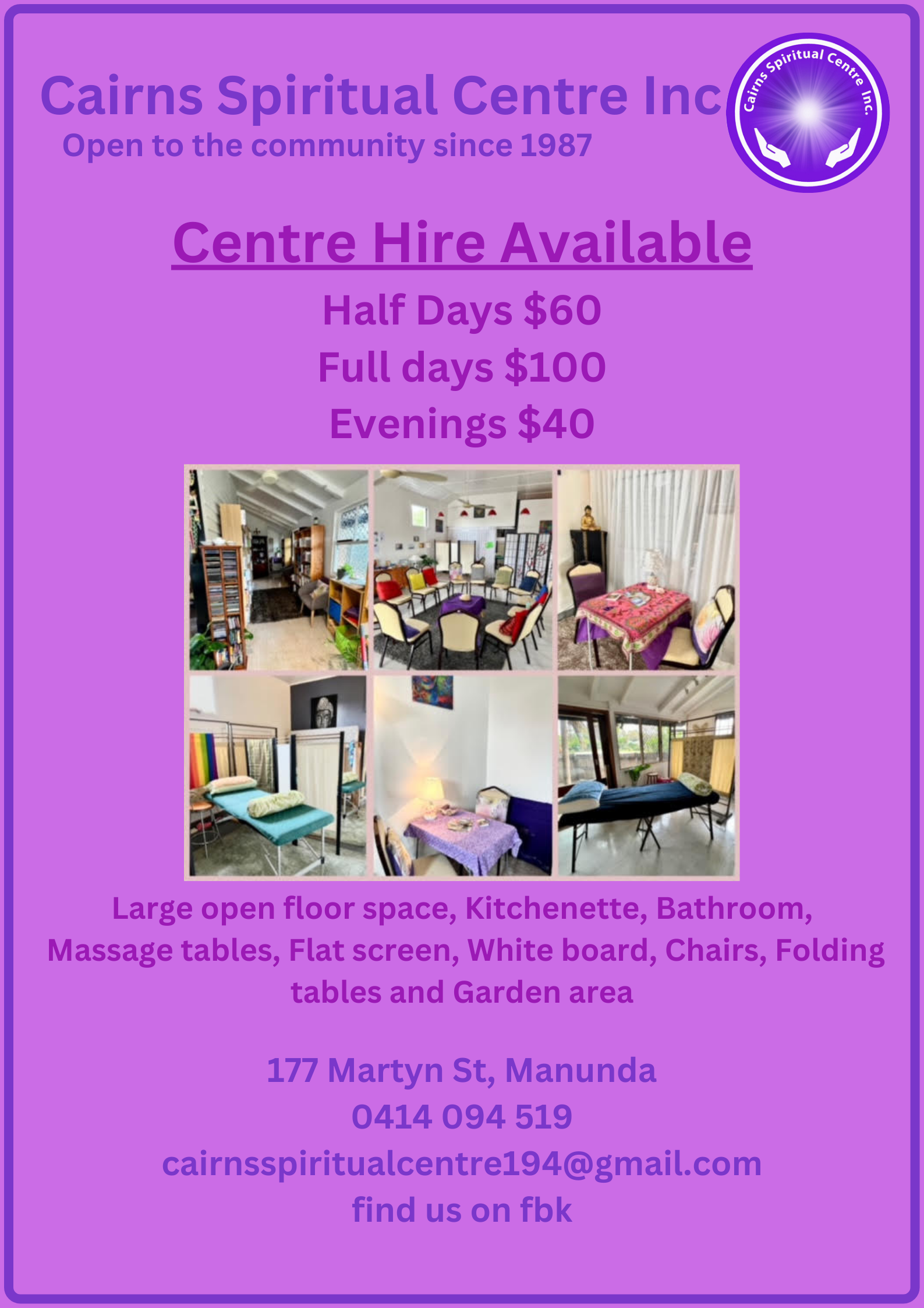 Cairns Spiritual Centre Program