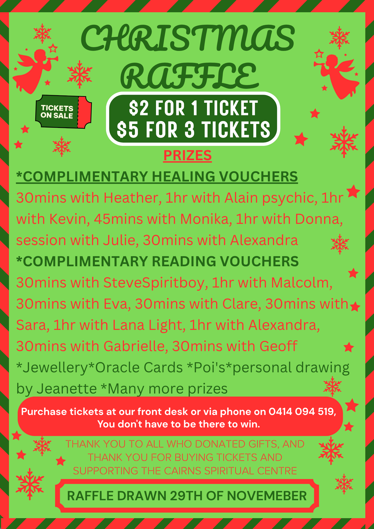 Christmas Raffle prizes(1)
